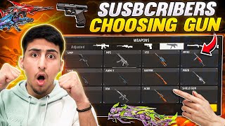 My Subscriber Choosing My Gun😍🤣 Free Fire India [upl. by Bender]