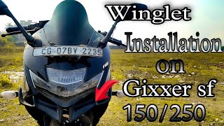 GIXXER SF 150  installation winglet modification [upl. by Evvie]