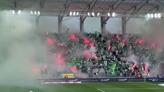 Oprawa kibiców Radomiaka Radom na meczu z Jagiellonią Białystok  16032024 [upl. by Yniattirb]