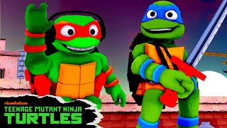 Roblox Ninja Turtles Fight THEMSELVES in a Video Game 💥  “Follow the Leader” Recreation  TMNT [upl. by Clare]