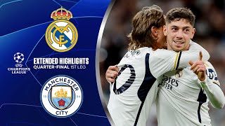 Real Madrid vs Man City Extended Highlights  UCL QuarterFinals 1st Leg  CBS Sports Golazo [upl. by Llechtim]