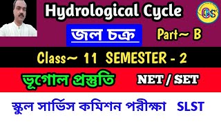 Hydrological cycleজলচক্রclass 11 geography semester 2wbssc slstsurface run off [upl. by O'Donoghue]