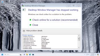 Desktop Window Manager Stopped Working and Was Closed in Windows 1110 FIXED [upl. by Peisch60]