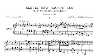 Ludwig van Beethoven  Bagatelle in G minor op 119 no 1 Score [upl. by Ulrika]