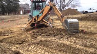 Case 580L Turbo Digging Footings [upl. by Asecnarf]