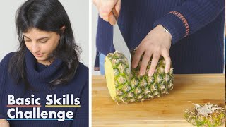 50 People Try to Cut Pineapple Rings  Epicurious [upl. by Ased]