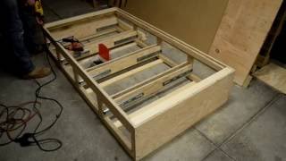 How to make a twin bed with drawers by DIY with Chris [upl. by Hachman833]