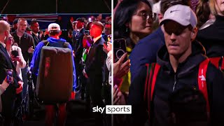 Is this the coolest walkout in tennis 😎 Sinner and De Minaurs dramatic entrance [upl. by Orhtej]