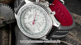 DETOMASO Modell FIRENZE Chronograph WeißLeder [upl. by Anirb259]