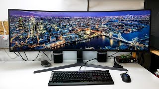 Samsung CHG90 LC49HG90 review  its 49inches wide [upl. by Aman798]