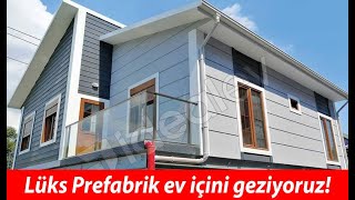 Lüks Prefabrik Evin içini geziyoruz [upl. by Lilak]