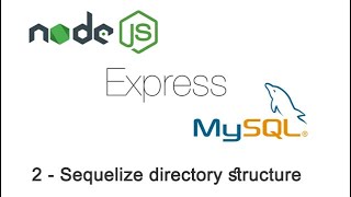 02  Nodejs amp Express  Sequelize directory structure [upl. by Clie]