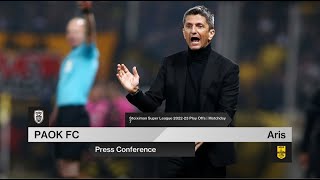 Press Conference PAOK FC Vs Aris – Live PAOK TV [upl. by Iorio]