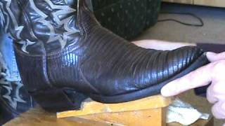 Brown Lizard Cowboy Boots 01 of 03 Cleaning and Conditioning [upl. by Aynatan785]