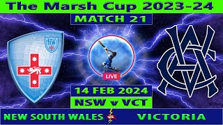 New South Australia vs Victoria  NSW vs VCT  The Marsh One Day Cup 202324  Cricket Info Live [upl. by Ardnauq]