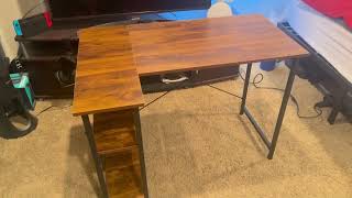 CubiCubi 40 Inch Small L Shaped Computer Desk Review [upl. by Lemrahc339]