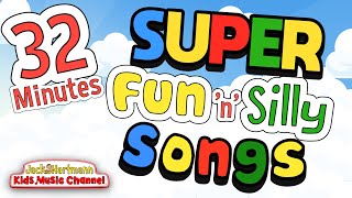 32 MINUTES of Super FUN n SILLY Songs  Jack Hartmann [upl. by Ackler859]