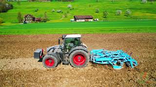 Fendt 724 BB  Grubbern  Lemken  LU Krummenacher [upl. by Izawa]