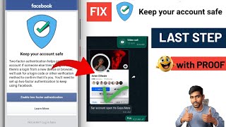 Facebook Keep Your Account Safe Problem 2024  fix enable two factor authentication Facebook problem [upl. by Laval]