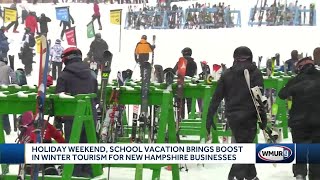 Holiday weekend school vacation brings boost in winter tourism for New Hampshire businesses [upl. by Auohp]