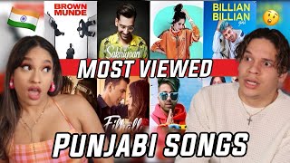 What in the Latin vibe Latinos react to The Top 50 Most Viewed Punjabi Songs On YouTube [upl. by Mchugh]