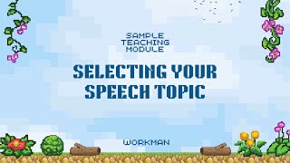 Selecting and developing your speech topic [upl. by Dett902]