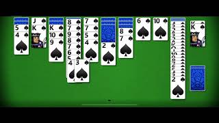 How to play Spider Solitaire one suit spidersolitaire solitaire gameplay [upl. by Margetts]