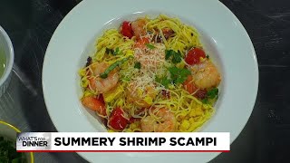 Whats for dinner Summery shrimp scampi [upl. by Adair286]