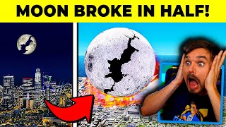 What if the Moon BROKE in HALF in GTA 5 Disaster [upl. by Darraj]