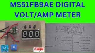 NUVOTON MS51FB9AE DIGITAL VOLTMETERAMPERE METER  MS51FB9AE SEVEN SEGMENT DISPLAY DRIVE DIY [upl. by Sholley268]