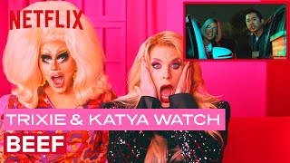 Drag Queens Trixie Mattel amp Katya React to BEEF  I Like To Watch  Netflix [upl. by Tyree]