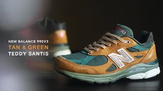 New Balance 990V3 quotTanGreenquot Teddy Santis Unboxing [upl. by Scevor]