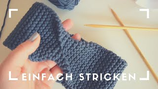 Einfaches Stirnband stricken mit echtem Twist strickenmachtglücklich [upl. by Eyr]