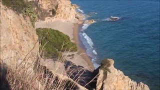 Cala de la Vinyeta Calella de Mar  Maresme  Febrer 2016 [upl. by Hermie]