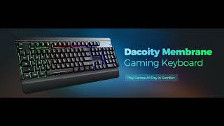 Dacoity Gaming Keyboard Metal Dacoity Rainbow LED Backlit USB Quiet Keyboard [upl. by Euphemia]