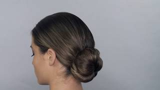 HOW TO DO A LOW BUN USING HAIR EXTENSIONS [upl. by Zeiler]