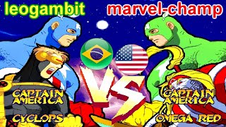 Marvel Super Heroes Vs Street Fighter  leogambit vs marvelchamp [upl. by Nicolina465]