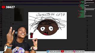 IShowSpeed Reacts To His FAN ARTS Funny 🤣😂 [upl. by Htabmas]