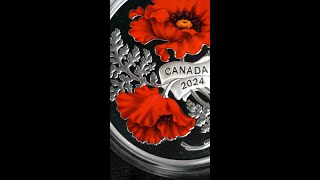 2024 Canada 1 oz Remembrance Day Colorized Silver Coin – Honoring Heroes in 9999 Fine Silver [upl. by Freddie]