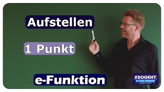 Funktionsgleichung bestimmen mit 1 Punkt  eFunktion  einfach und anschaulich erklärt [upl. by Amliv930]