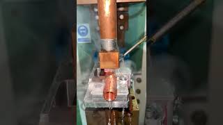 Copper brazing welding machine for copper parts contact resistanceweldingmachine welding [upl. by Stempien]