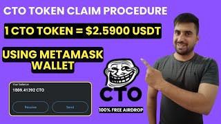 CTO Token Claim Procedure  How to Claim CTO Token In Metamask Wallet  CTO Token Live Withdraw [upl. by Gilder]