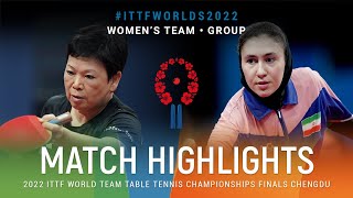 Highlights  Ni Xia Lian LUX vs Elina Rahimi IRI  WT Grps  ITTFWorlds2022 [upl. by Hareenum727]