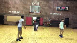 ELITE BASKETBALL TRAINING  DAT 11924 2 ON 1 BEHIND THE BACK PASSING WORK 2 [upl. by Nagaem]