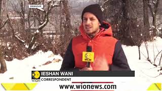 Fresh snowfall in Jammu amp Kashmir affects road air connectivity [upl. by Fabrin657]