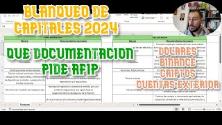 Blanqueo de CapitalesQue Documentacion me pide AFIP en cada casoDepositos Transferencias Binance [upl. by Richie]