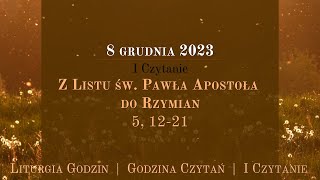 GodzinaCzytań  I Czytanie  8 grudnia 2023  Niepokalane Poczęcie NMP [upl. by Dnalsor]