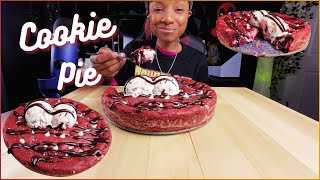 ASMR  MUKBANG CHOCOLATE COOKIE WITH ICE CREAM  SKILLET COOKIE  COOKIE PIE  PIZOOKIE [upl. by Eednim798]