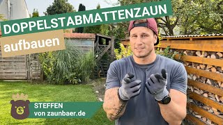 Doppelstabmattenzaun Montage DIYAnleitung für den Aufbau deines Gartenzauns [upl. by Kironde]