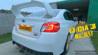 Subaru WRX STI INVIDIA N1 Dual cat back exhaust 64 plate [upl. by Ojibbob881]